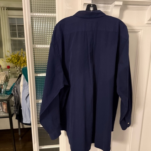 Ralph Lauren Navy Blue Men’s Button Down Short Pony Logo Shirt  Sz 2XB EUC - Picture 6 of 8